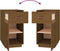 vidaXL - Bureaukastje - 40x50x75 - cm - massief - grenenhout - honingbruin