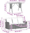 vidaXL - Tuinbank - 3-zits - met - kussens - & - tafel - poly - rattan - zwart