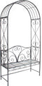Mica Decorations Bankje Provence - 116x47x230 cm - Ijzer - Grijs