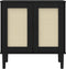 vidaXL - Dressoir - SENJA - 80x35x80 - cm - rattan - look - massief - grenenhout - zwart