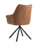 Criks Design Oliver - Draaibare Eetkamerstoel - 180° Draaifunctie - Cognac