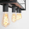 Mexlite Buckley 2983ZW - Hanglamp - Industrieel design 100 cm breed hoogte instelbaar 60-140 cm - Zwart