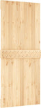 vidaXL - Schuifdeur - met - beslag - 90x210 - cm - massief - grenenhout