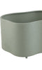 PTMD Marwa Green Iron Organic Shaped Pot Set Of 2
