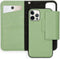 Selencia Hoesje Geschikt voor iPhone 12 Pro / 12 Hoesje Met Pasjeshouder - Selencia Llyr 2-in-1 Uitneembare Slang Bookcase - Groen
