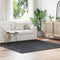 vidaXL - Shaggy - Vloerkleed - met - Latex - Achterkant - Donkergrijs - 200x200 - cm