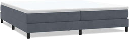 vidaXL - Boxspring - zonder - matras - fluweel - donkergrijs - 200x220 - cm