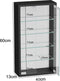 VVD - Vitrinekastje wandvitrine - 4 glasplanken - 40 x 60 x 12 cm - Zwart