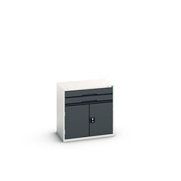 Verso Schuifladenkast - 2 Laden - 75kg per lade - RAL 7035 Licht Grijs / RAL 7016 Antraciet Grijs