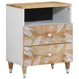 vidaXL - Nachtkastje - 50x33x60 - cm - massief - mangohout