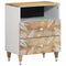 vidaXL - Nachtkastje - 50x33x60 - cm - massief - mangohout