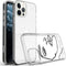 iMoshion Hoesje Geschikt voor iPhone 12 Pro / 12 Hoesje Siliconen - iMoshion Design hoesje - Transparant / Zwart / Line Art Woman Black