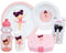 Ballerina Dancer Serviesset - FUN HOUSE - 006364 - Glas, diep bord, plat bord, bestek, fles en snackdoos