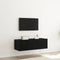 vidaXL - TV - Wandkast - met - LED - Verlichting - Zwart - Eik - 100x35x31 - cm