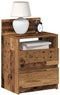 vidaXL - Nachtkastje - met - 2 - lades - 40x33x60 - cm - oud - houtkleurig