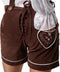 dressforfun Alpsee - Lederhose - Klassieke klederdrachtvorm met hartvormige zak - Bruin