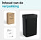 Five Stars® TR302A - Sensorprullenbak - 60 Liter / 2x 30 Liter - Afvalscheiding - Soft Close Deksel - Zwart