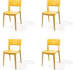 Wing Stapelstoel Mosterd - SET VAN 4