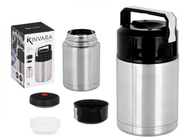 Kinvara - Thermos Lunchbox 1L – Vacuüm-Geïsoleerde Voedselcontainer – RVS Soep- en Voedselbeker – Lekvrije Thermische Beker