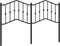 vidaXL - Hoofdbord - 150 - cm - metaal - zwart