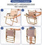 NIVADA Campingstoel - Opvouwbaar - 120kg Draagkracht - Beige