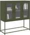 vidaXL - Dressoir - 100,5x39x107 - cm - koudgewalst - staal - olijfgroen