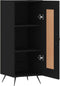 vidaXL - Dressoir - 34,5x34x90 - cm - bewerkt - hout - zwart