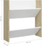 vidaXL - Wandschoenenkasten - 4 - st - 60x18x60 - cm - hout - wit - sonoma - eiken