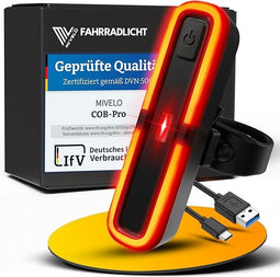 Achterlicht fiets StVZO goedgekeurd - met remindicator - USB-C