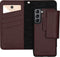 Selencia Hoesje Geschikt voor Samsung Galaxy S21 Plus Hoesje Met Pasjeshouder - Selencia Llyr 2-in-1 Uitneembare Slang Bookcase - Donkerrood