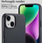 Accezz iPhone 14 - Leren Hoesje MagSafe - Verhoogde Randen - Onyx Black