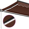 vidaXL - Luifel - handmatig - uittrekbaar - met - LED's - 600x350 - cm - bruin