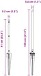 vidaXL - Ligbed - Palen - met - Spike - 13 - stuks - Ø32 - mm - 60 - cm - Gegalvaniseerd - Staal