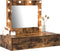 vidaXL - Wandkaptafel - met - LED - Verlichting - in - Rook - Eik