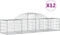 vidaXL - Schanskorven - 12 - st - gewelfd - 200x50x40/60 - cm - gegalvaniseerd - ijzer