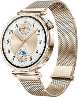 Huawei Watch GT 5 41 mm kast van goud roestvrij staal met goud Milanees bandje