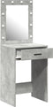 vidaXL - Make-up - Tafel - met - LED - Verlichting - in - Betonnen - Grijs, - 50x41x135 - cm