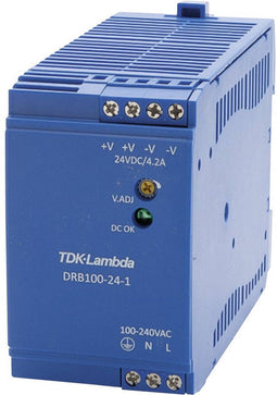 TDK-Lambda DRB100-24-1 DIN-rail netvoeding 24 V/DC 4.2 A 100.8 W Aantal uitgangen: 1 x Inhoud: 1 stuk(s)