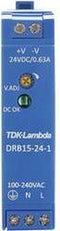 TDK-Lambda DRB15-24-1 DIN-rail netvoeding 24 V/DC 0.63 A 15 W Aantal uitgangen: 1 x Inhoud: 1 stuk(s)