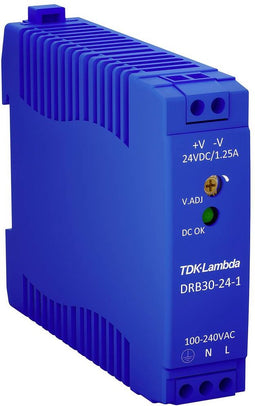 TDK-Lambda DRB30-24-1 DIN-rail netvoeding 24 V/DC 1.25 A 30 W Aantal uitgangen: 1 x Inhoud: 1 stuk(s)