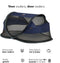 Deryan Baby Luxe Campingbedje - Zelfopblaasbaar matras - Navy