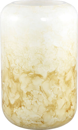 PTMD Urish Vaas - 15 x 15 x 24,5 cm - Glas - Geel