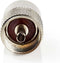 Nedis PL259-Connector - Recht - Male - Vernikkeld - 75 Ohm - Soldeer - Diameter kabelinvoer: 7.0 mm - Metaal - Zilver - 25 Stuks - Envelop