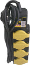 Exin stekkerdoos - 4-voudig - spatwaterdicht IP44 - zwart