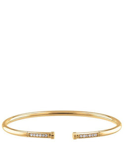Tommy Hilfiger TJ2780251 - Armband - Stalen bangle met zirkonia - Goudkleurig