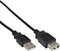 Kabel inline verleng usb-a 2.0 m/v 1.8 m zwart | 180 stuks