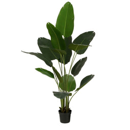 Mica Decorations - Kunstplant mica bananen boom in pot | 2 stuks