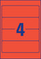 Avery - Ordneretiketten - 192 x 61mm - Rood (20 stuks)