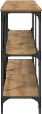vidaXL - Console - Tafel - Artisan - Eiken - 200x30x75 - cm - Engineered - Hout - & - Staal
