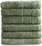 PHLOX Handdoeken Set 50x100 cm - 6 stuks - 600 g/m2 Zacht Katoen - Supreme Collectie - Oud Groen